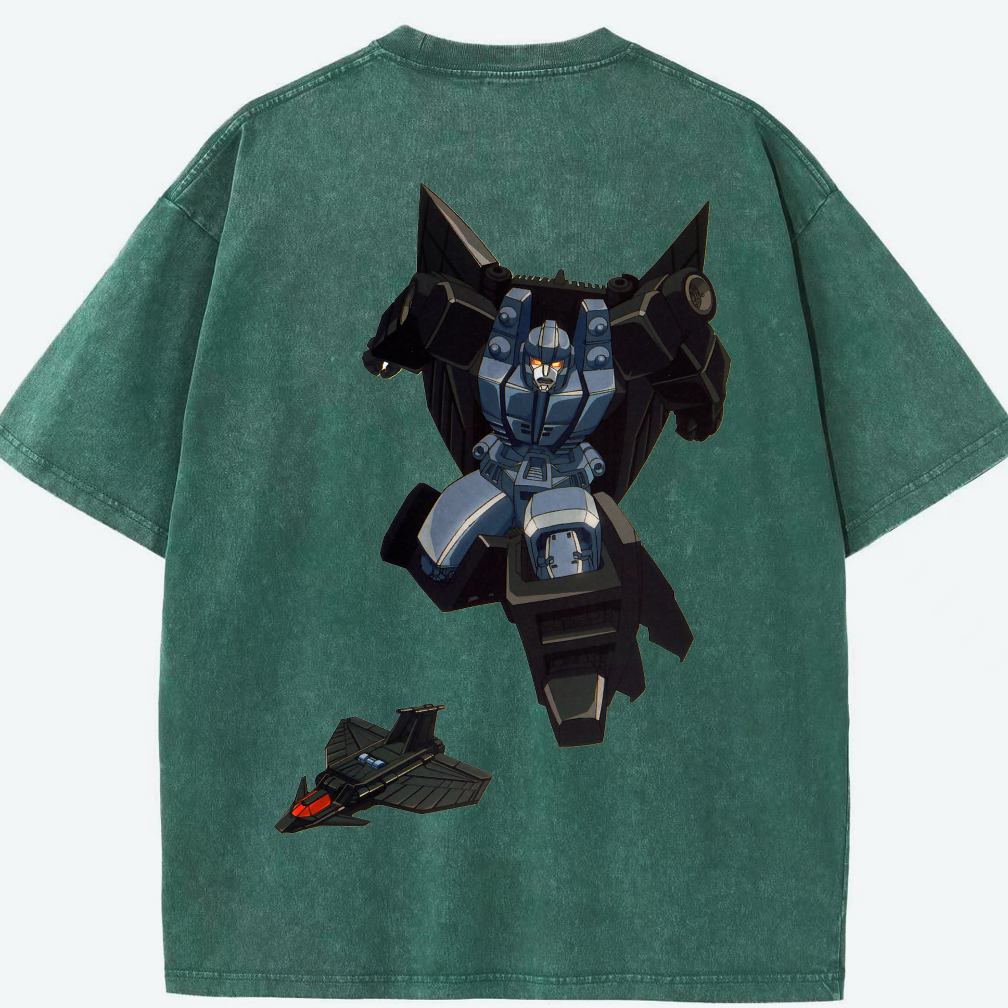 （画像用）  綿100% ヴィンテージ風 半袖Tシャツ（背面プリント）
